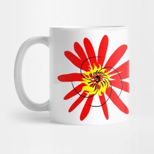 Fire flower abstract sunflower street wear Mug